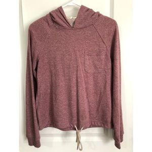 GARAGE CROPPED HOODIE W/ DRAWSTRINGS SIZE SMALL